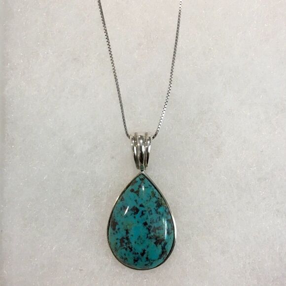 Genuine Whitney Kelly Turquoise Sterling Silver Necklace - Picture 12 of 12